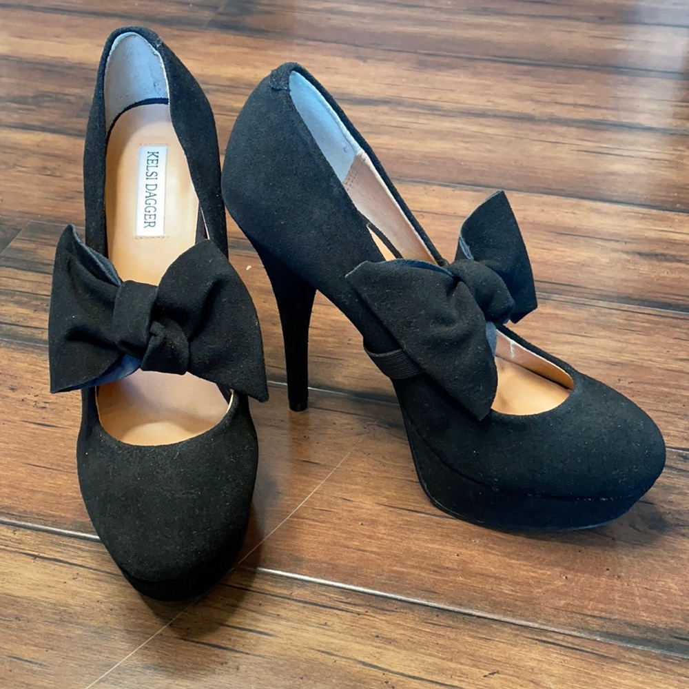 Kelsi dagger black 6 inch heels size 8.5 - Picture 1 of 9